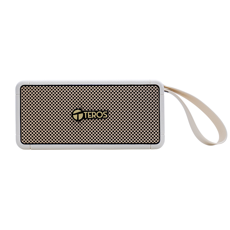 Parlante inalámbrico TEROS Legacy 6052, 40W, BT 5.3, 4000 mAh, USB, TF, Aux, Beige - Imagen 2