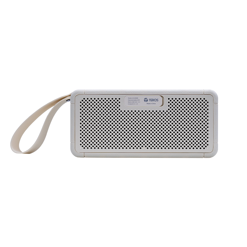 Parlante inalámbrico TEROS Legacy 6052, 40W, BT 5.3, 4000 mAh, USB, TF, Aux, Beige - Imagen 4