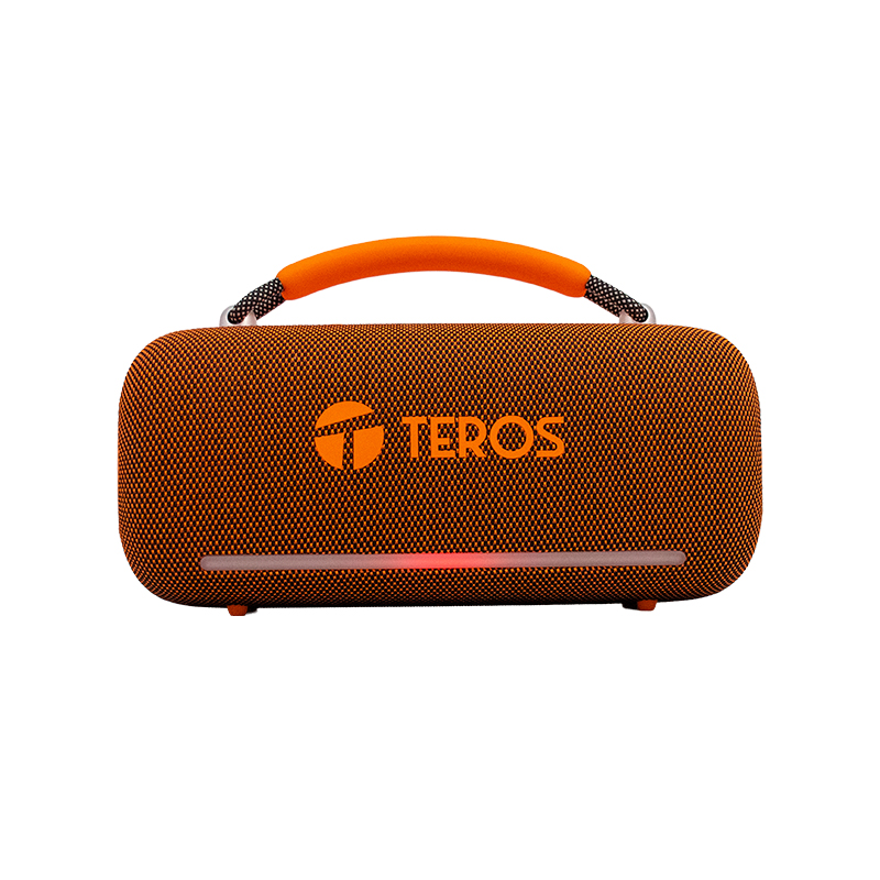 Parlante Inalámbrico Teros Vibes VB-6049, 60W, BT 5.3, 4000 MAH, USB, Luces LED, Orange - Imagen 4