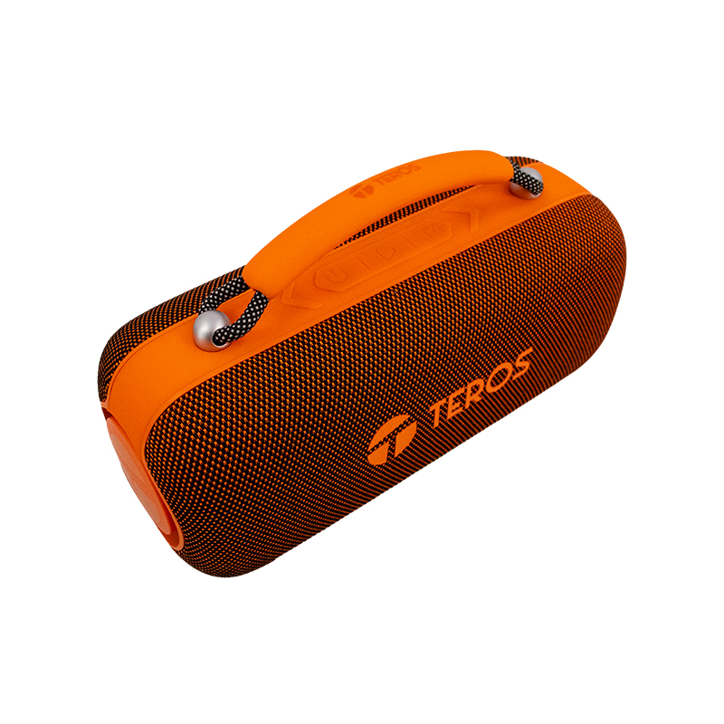 Parlante Inalámbrico Teros Vibes VB-6049, 60W, BT 5.3, 4000 MAH, USB, Luces LED, Orange - Imagen 6