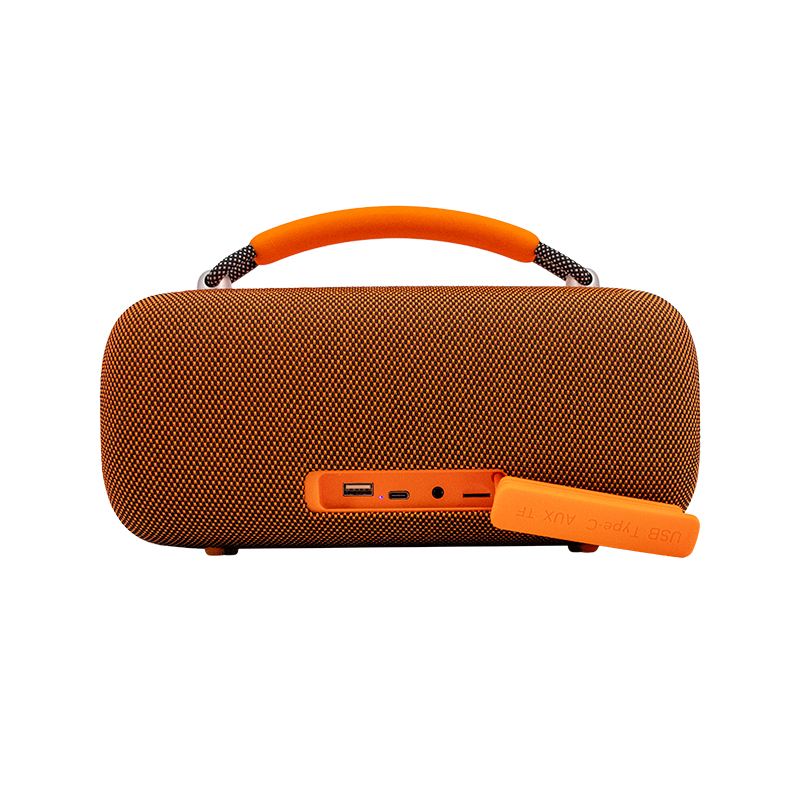 Parlante Inalámbrico Teros Vibes VB-6049, 60W, BT 5.3, 4000 MAH, USB, Luces LED, Orange - Imagen 10